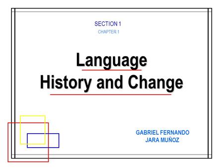 Language History and Change