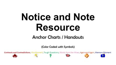 Notice and Note Resource