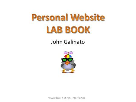 John Galinato www.build-it-yourself.com. Discover – Set Goals AudienceProfile (Interests, problems, …) Goals (Call to action) FriendsInto music, drawing.