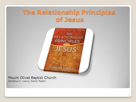 The Relationship Principles of Jesus