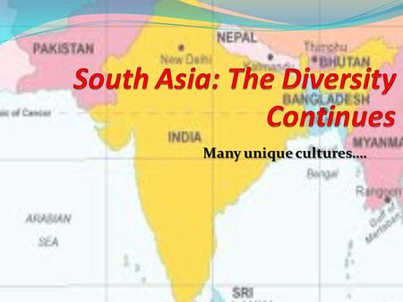 Many unique cultures….. L.N2.1.2 cite evidence from a text to support generalizations. Analyze the impact of monsoons on Indians. Seeing Patterns in India.