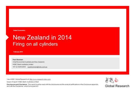 ABC Global Research Asian Economics Paul Bloxham Chief Economist (Australia and New Zealand) HSBC Bank Australia Limited +61 (2) 9255 2635