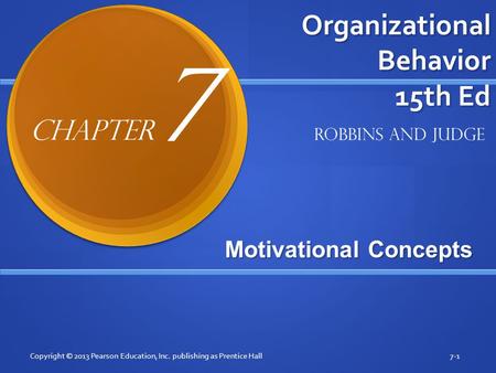 Organizational Behavior 15th Ed