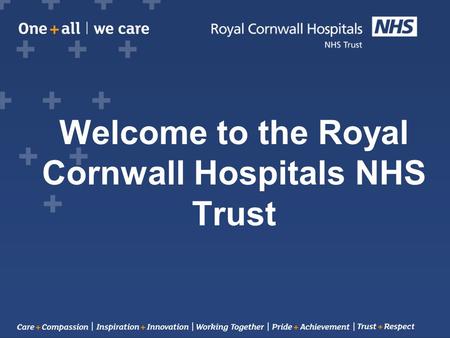 Welcome to the Royal Cornwall Hospitals NHS Trust.