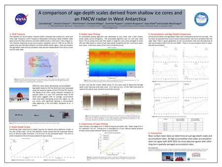 111 1. SEAT Traverse The Satellite Era Accumulation Traverse (SEAT) collected near-surface firn cores and Ultra High Frequency (UHF) Frequency Modulated.