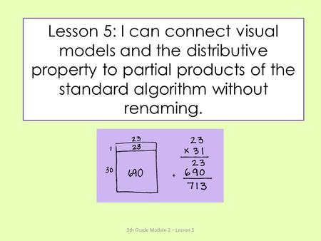 5th Grade Module 2 – Lesson 5