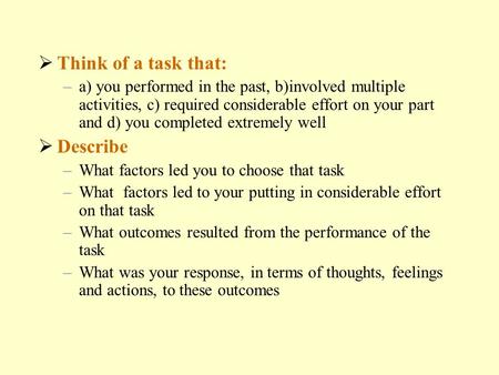 Some processes are associated with and precede an individual’s