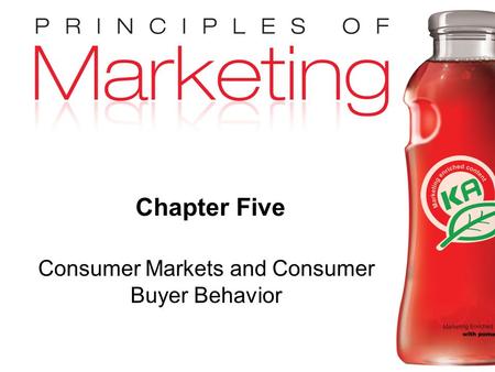 Consumer Markets and Consumer Buyer Behavior