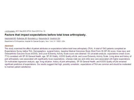 Introduction Higher expectations, better outcomes Unrealistic expectations, dissatisfaction Information can influence expectations.