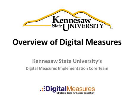 Overview of Digital Measures