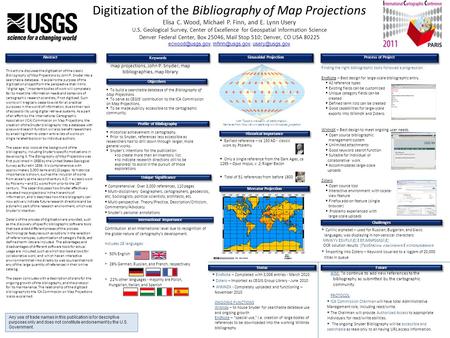 Sinusoidal Projection Keywords This article discusses the digitization of the classic Bibliography of Map Projections by John P. Snyder into a searchable.