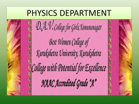 PHYSICS DEPARTMENT. RUBY LASER TOPICS TO BE DISCUSSED HISTORY CHARACTERSTICS CONSTRUCTION PRINCIPLE AND WORKING SPIKING THRESHOLD POWER APPLICATIONS.