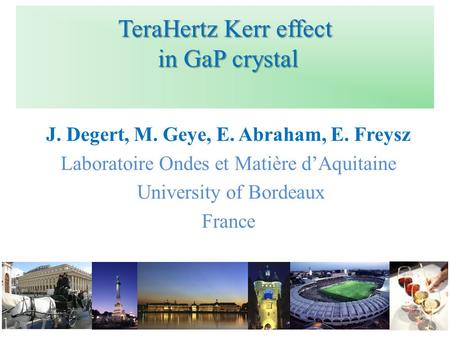 TeraHertz Kerr effect in GaP crystal