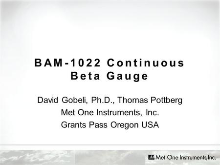 BAM-1022 Continuous Beta Gauge