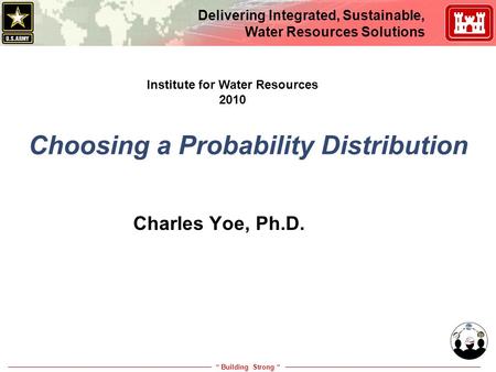 Choosing a Probability Distribution