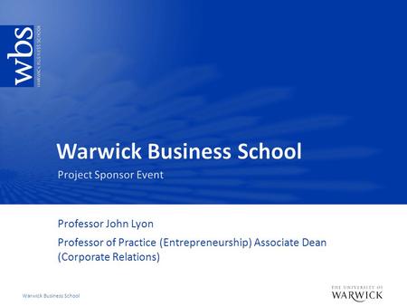 Warwick Business School