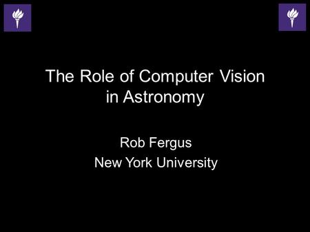 The Role of Computer Vision in Astronomy