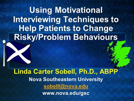 Linda Carter Sobell, Ph.D., ABPP Nova Southeastern University