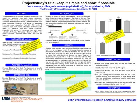 Your name, colleague’s names (alphabetical), Faculty Mentor, PhD The University of Texas at San Antonio, San Antonio, TX 78249 Quigley HA, Nickells RW,