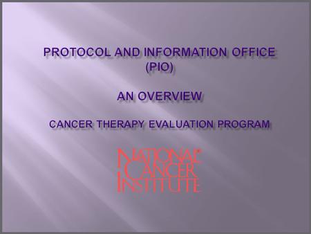  The National Cancer Institute (NCI) is:  The largest of the Institutes that constitute the National Institutes of Health  The largest sponsor of research.