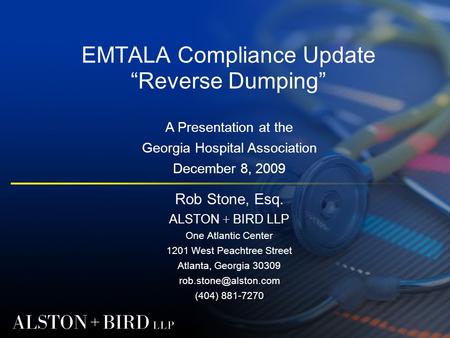 EMTALA Compliance Update “Reverse Dumping”