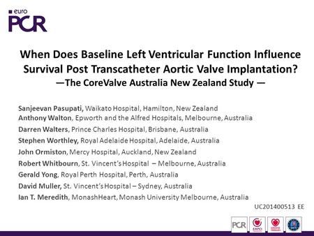 When Does Baseline Left Ventricular Function Influence Survival Post Transcatheter Aortic Valve Implantation? —The CoreValve Australia New Zealand Study.