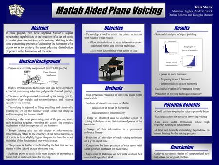 Musical Background - Pianos are extremely complicated (over 9,000 pieces) - Highly certified piano technicians can take days to prepare a concert piano.