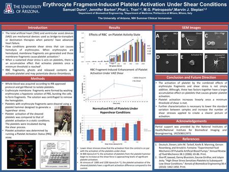 The activation of platelet by the combined effects of erythrocyte fragments and shear stress is not simply additive. Although, these two factors together.