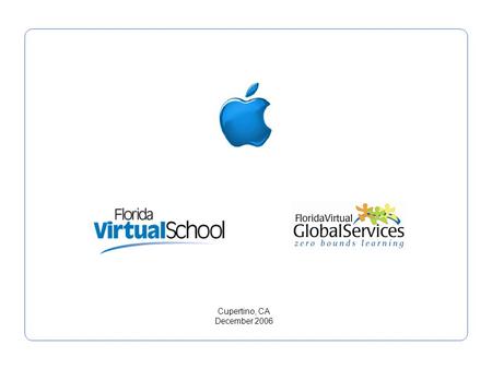 Cupertino, CA December 2006. FLVS Overview 2006-2007 Organizational Goals Organizational Structure Growth Demographics Markets In-State Out-of-state Overview.