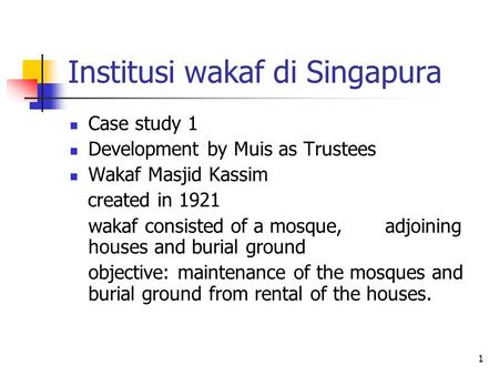 Institusi wakaf di Singapura