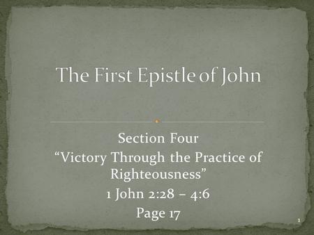 The First Epistle of John