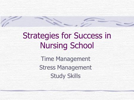 Strategies for Success in Nursing School