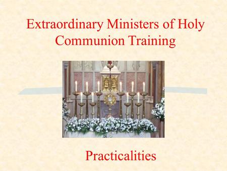 Extraordinary Ministers of Holy Communion Training