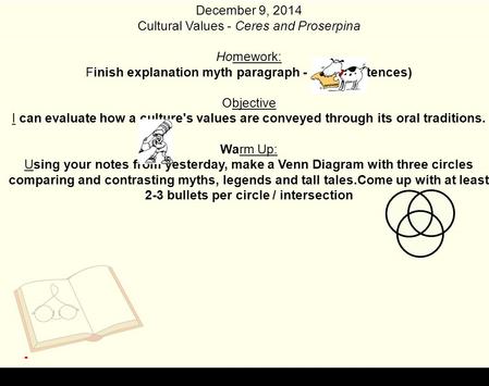 Cultural Values - Ceres and Proserpina Homework: