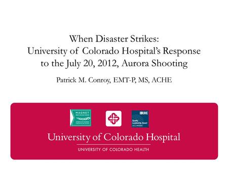 Patrick M. Conroy, EMT-P, MS, ACHE