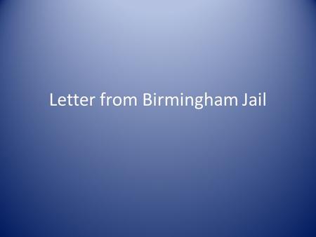 Letter from Birmingham Jail