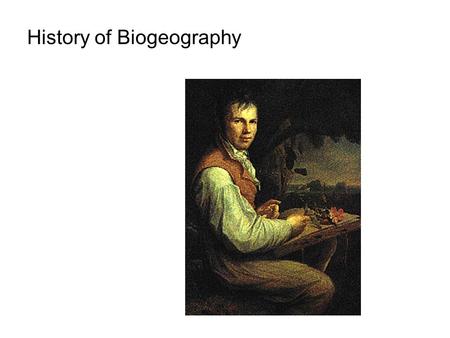 History of Biogeography