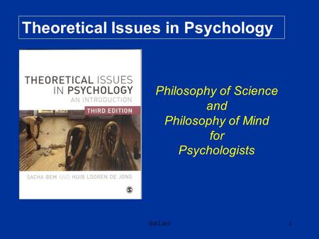 Theoretical Issues in Psychology