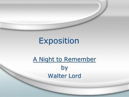 A Night to Remember by Walter Lord