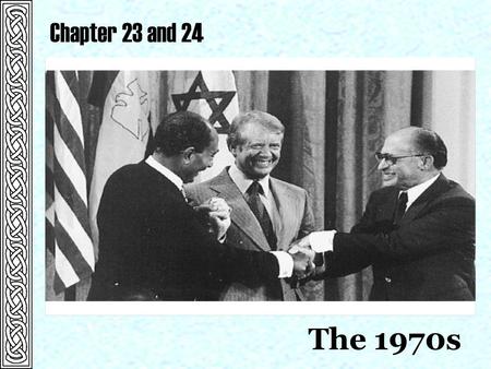 The 1970s Chapter 23 and 24. Women’s Rights Movement  Feminism of the 1960s and early 1970s  To challenge the cult of domesticity.  National Organization.