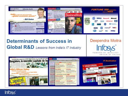 Deependra Moitra Determinants of Success in Global R&D Lessons from India’s IT Industry.