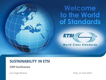 Sustainability in etsi