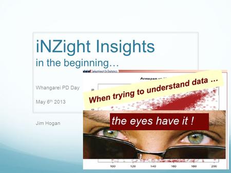 INZight Insights in the beginning… Whangarei PD Day May 6 th 2013 Jim Hogan.