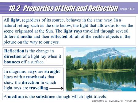 10.2 Properties of Light and Reflection