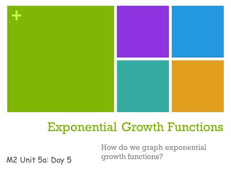 Exponential Growth Functions