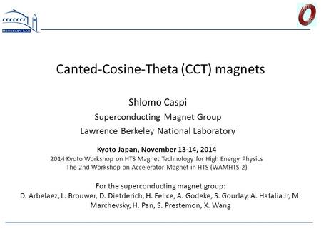 Canted-Cosine-Theta (CCT) magnets