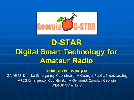 D-STAR Digital Smart Technology for Amateur Radio