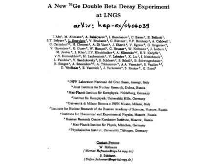 Double Beta Decay L=2 2: (A,Z)  (A,Z+2) + 2e- + 2ne