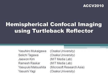 Hemispherical Confocal Imaging using Turtleback Reflector