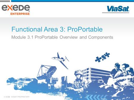 Functional Area 3: ProPortable Module 3.1 ProPortable Overview and Components.